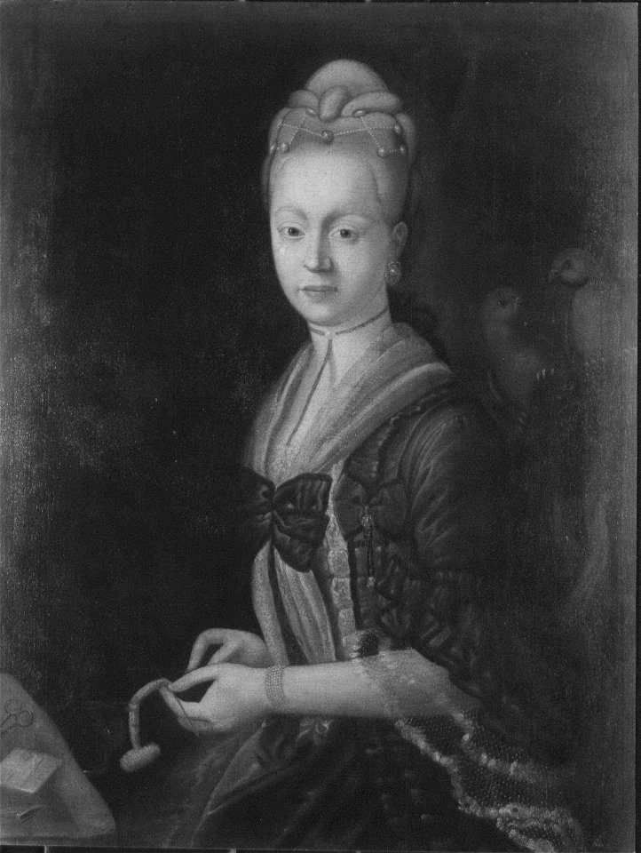 German School, 18th century - Princess Caroline of Saxe-Coburg-Saalfeld (1753-1829) - RCIN 406649 - Royal Collection