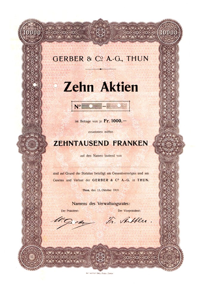 Gerber & Co AG 1919