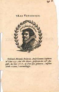 Gerbrand Adriaensz. Bredero 1585-1618 Erfgoedcentrum Rozet 300 191 d 2 A-09
