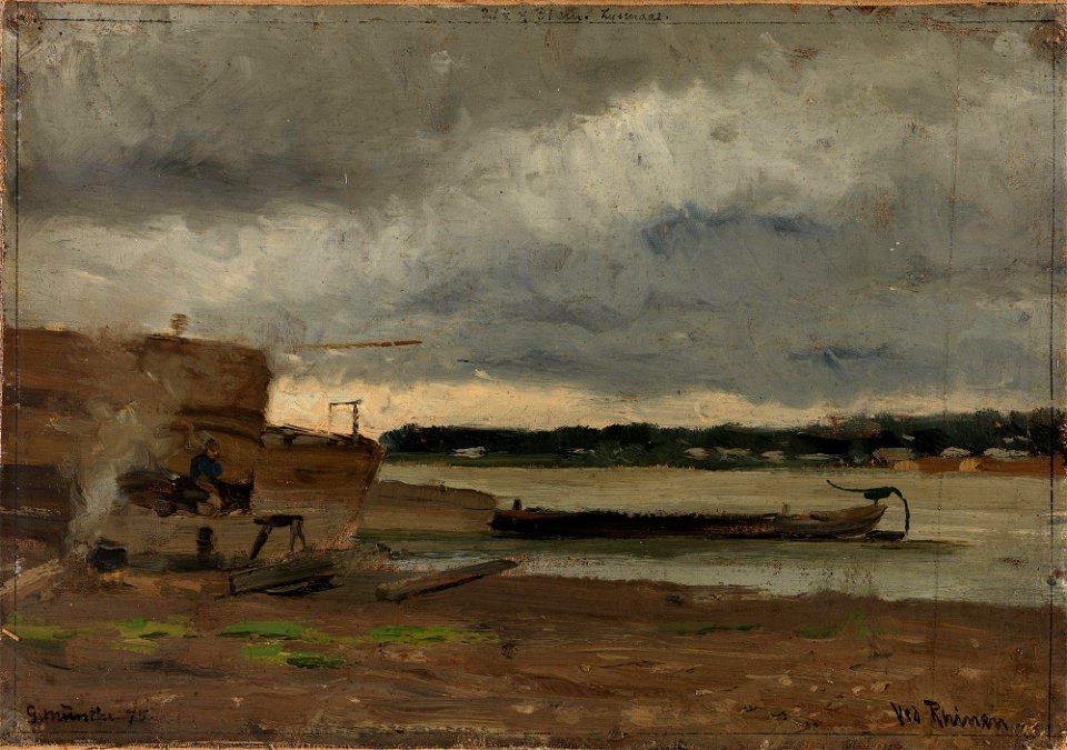 Gerhard Munthe - View of the Rhine near Düsseldorf - NG.M.01305 - National Museum of Art, Architecture and Design