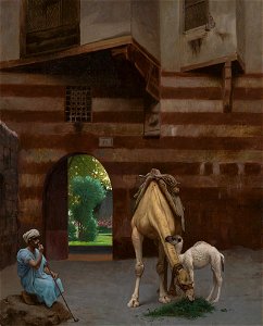 The Camel Driver by Jean-Léon Gérôme. Free illustration for personal and commercial use.