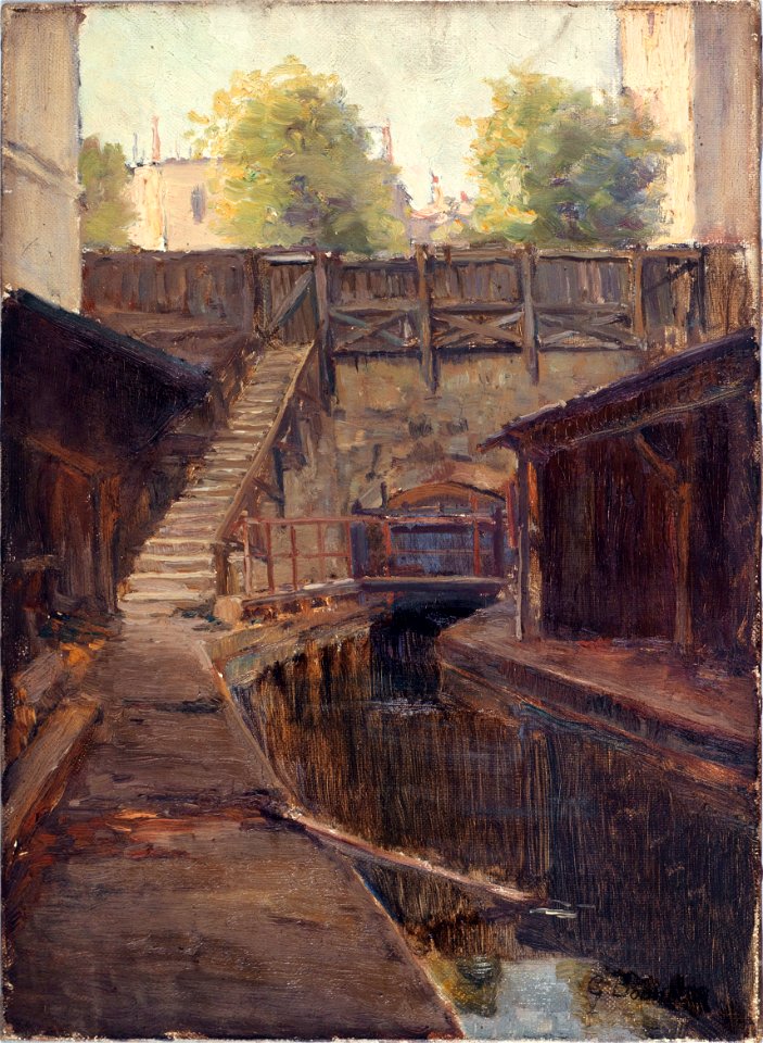 Germain Eugène Bonneton - Bras gauche de la Bièvre, boulevard Arago - P376 - Musée Carnavalet