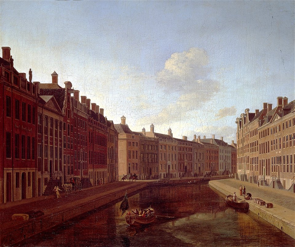 Gerrit Adriaensz. Berckheyde - De bocht van de Herengracht te Amsterdam