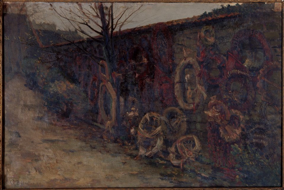 Germain Eugène Bonneton - Le mur des fédérés au cimetière du Père-Lachaise - P944 - Musée Carnavalet