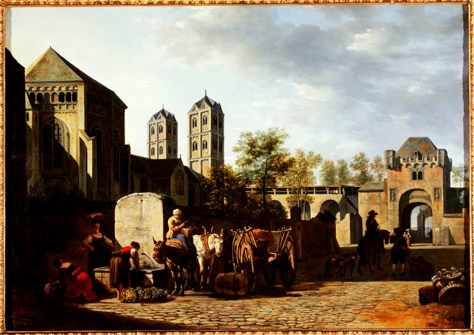 Gerrit Adriaensz. Berckheyde - Fontaine publique et église Saint-Géréon à Cologne - PDUT893 - Musée des Beaux-Arts de la ville de Paris