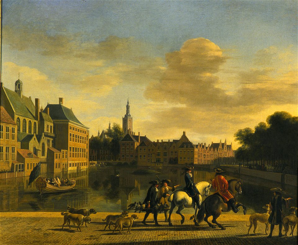 Gerrit Adriaensz. Berckheyde, De Hofvijver gezien vanaf de Korte Vijverberg, 1692