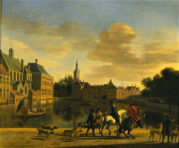 Gerrit Adriaensz. Berckheyde, De Hofvijver gezien vanaf de Korte Vijverberg, 1692