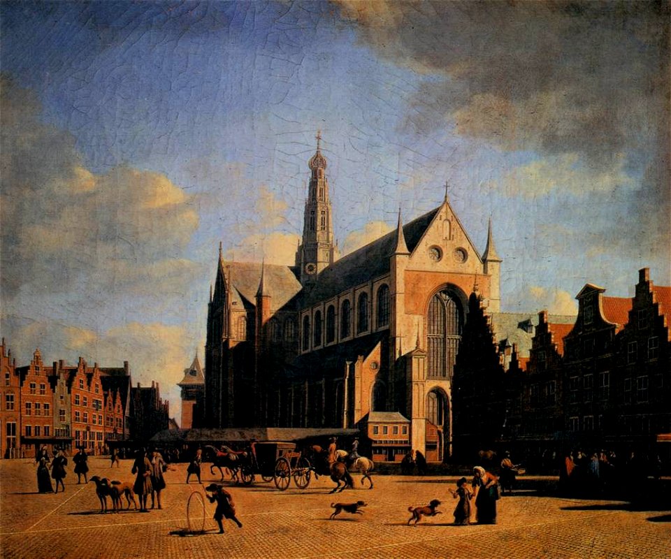 Gerrit Adriaensz. Berckheyde - The Great Market in Haarlem - WGA1928