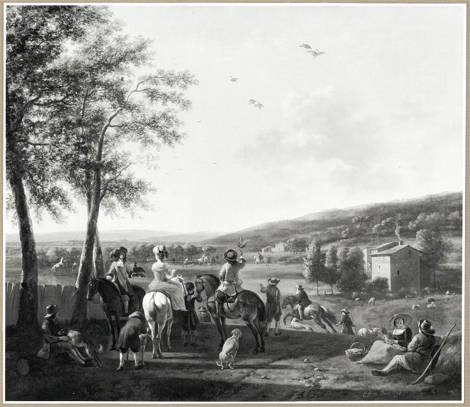 Gerrit Berckheyde-A Hunting Scene