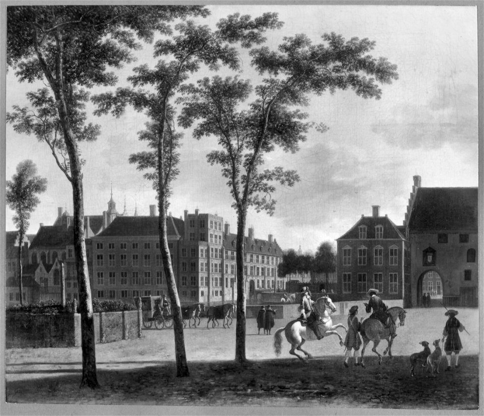 Gerrit Berckheyde - The Plaats with the Buitenhof and the Gevangenispoort, The Hague 1687