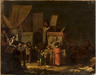 Gerrit de Wet - In the synagogue - M.Ob.1809 - National Museum in Warsaw