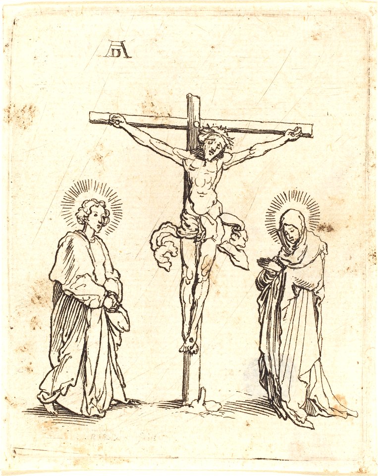 German 16th Century after Albrecht Dürer - The Crucifixion with the Virgin and Saint John