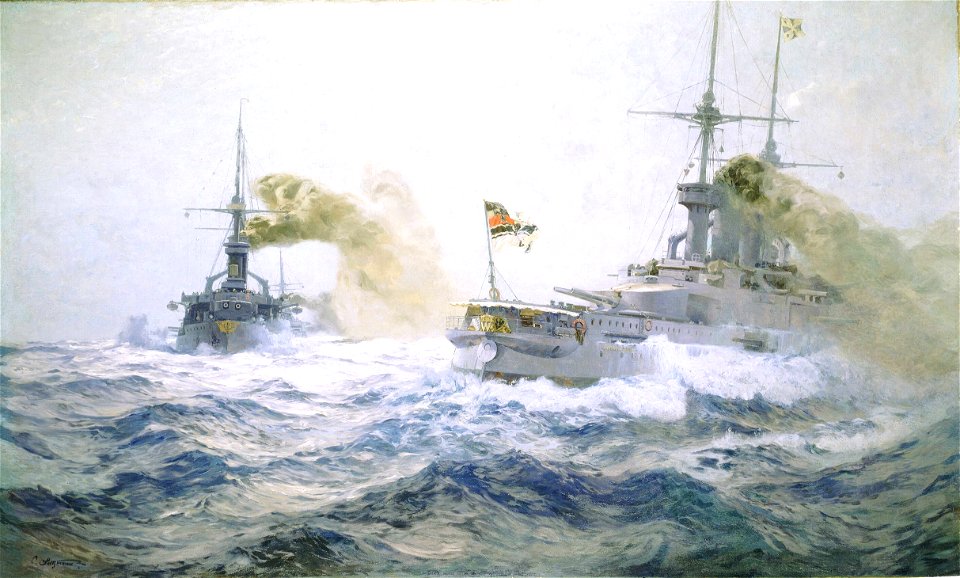 German Fleet Manoeuvres on the High Seas RMG BHC0648