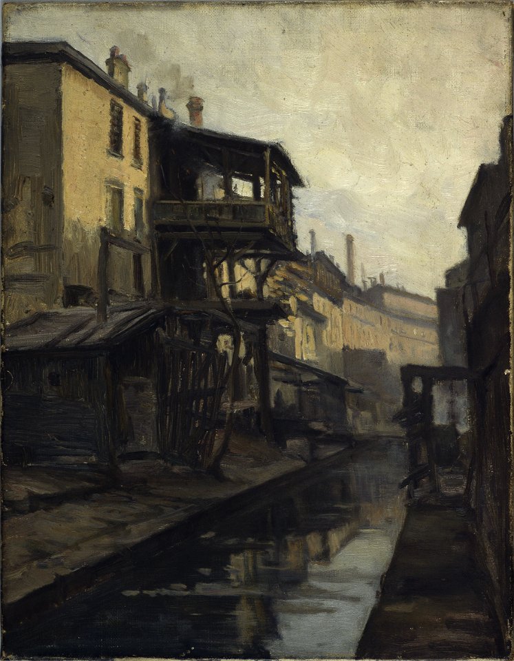 Germain Eugène Bonneton - La Bièvre, rue des Cordelières - P379 - Musée Carnavalet
