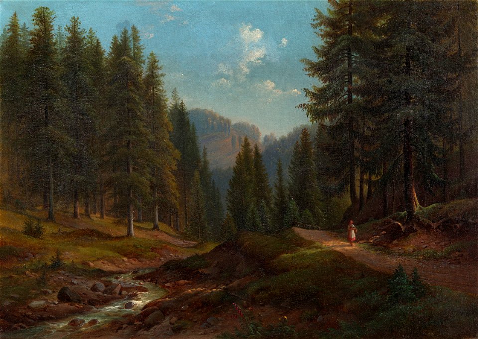 German School, 19th century - A View in Thuringia - RCIN 404169 - Royal Collection