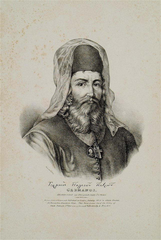 Germanos Archbishop of Palaion (old) Patras - Friedel Adam De - 1832