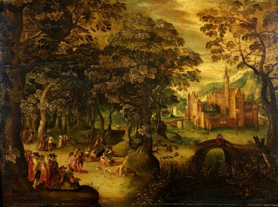 German School - Landscape with a fête champêtre - 222691 - National Trust