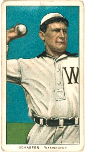 Germany Schaefer, Washington Nationals, baseball card portrait LCCN2008676859
