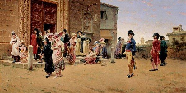 Germán Álvarez Algeciras - Leaving Church - Google Art Project