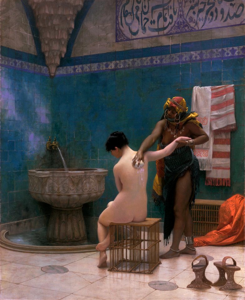 Jean-Léon Gérôme 012 Bath. Free illustration for personal and commercial use.