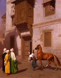 Gerome--Haggin--Horse-Market. Free illustration for personal and commercial use.