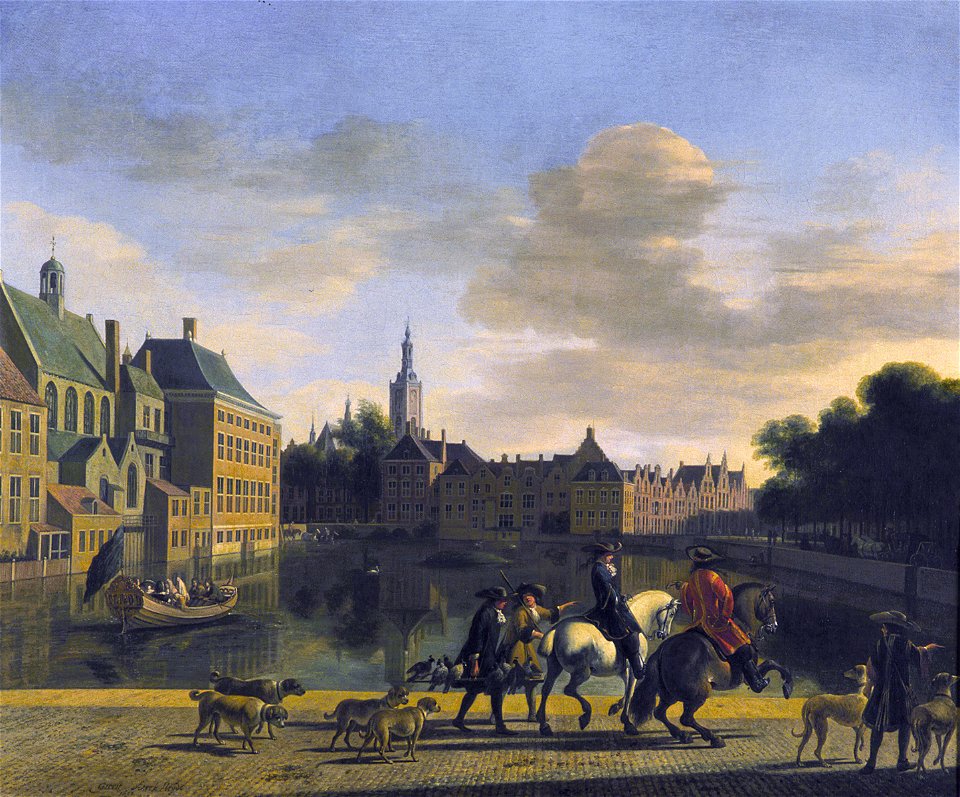 Gerrit Adriaensz. Berckheyde - De Hofvijver gezien vanaf de Korte Vijverberg