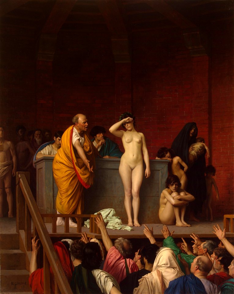 Jean-Léon Gérôme - Slave Market in Rome - WGA8652