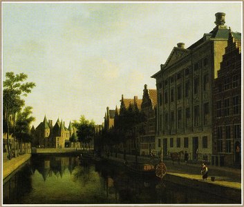 Gerrit Berckheyde - View of the Kloveniersburgwal with the Waag and the Trippenhuis, Amsterdam