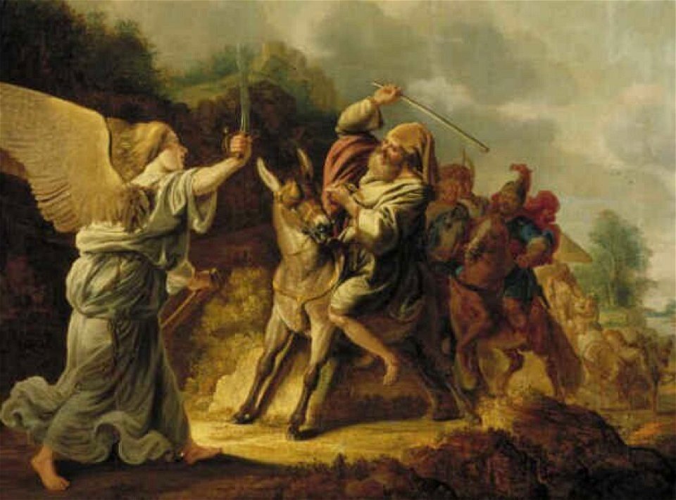 Gerrit Claesz. Bleker - De ezelin met de profeet Bileam door de Engel tegengehouden - 1060 (OK) - Museum Boijmans Van Beuningen