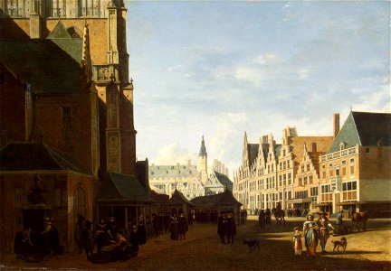Gerrit Adriaensz. Berckheyde - Groote Market in Haarlem - WGA1926