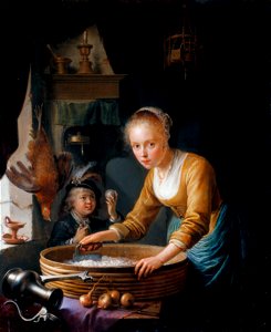 Gerrit Dou - Girl Chopping Onions - Google Art Project
