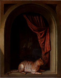 Gerrit Dou, Kat op een balustrade