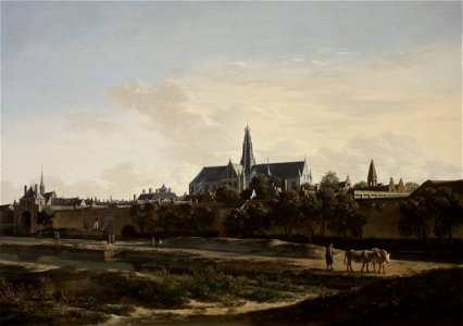 Gerrit Berckheyde - A View of Haarlem - oil on panel, 43x61 cm