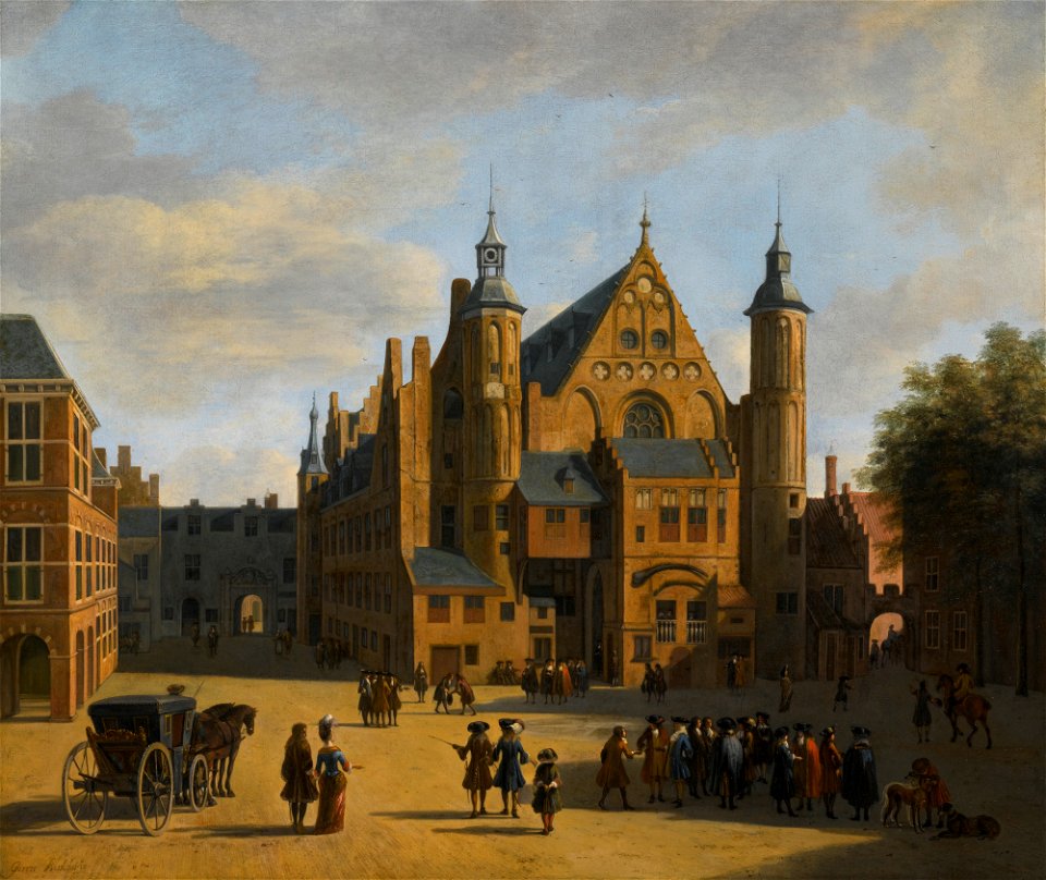 Gerrit Berckheyde - View of the Binnenhof in the Hague 189N09335 4D7KB