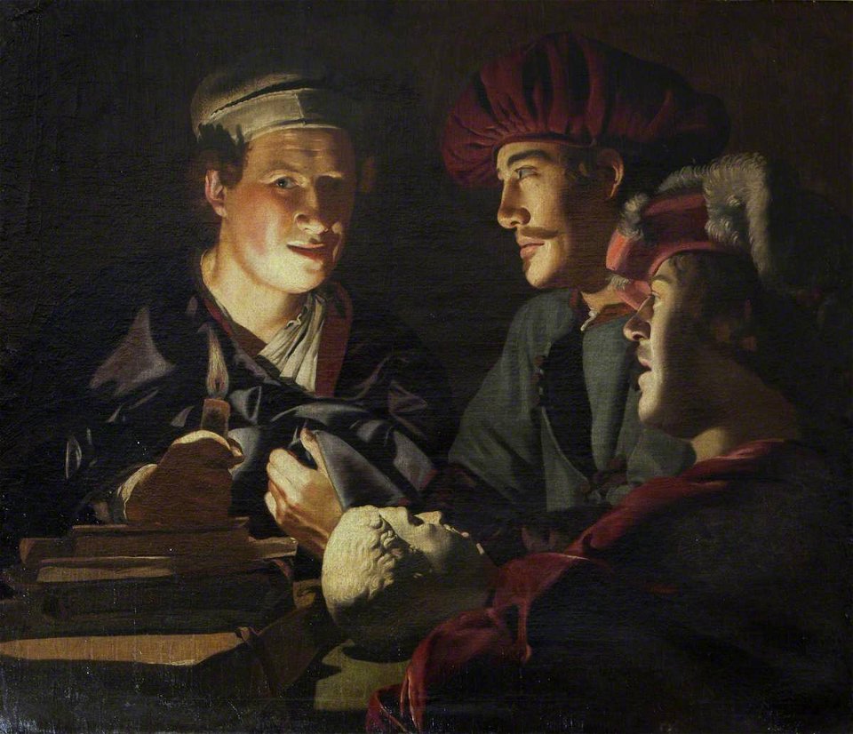 Gerrit van Honthorst (c.1590-1592-1656) (style of) - Three Men Examining an Antique Head by Candlelight - 355569 - National Trust