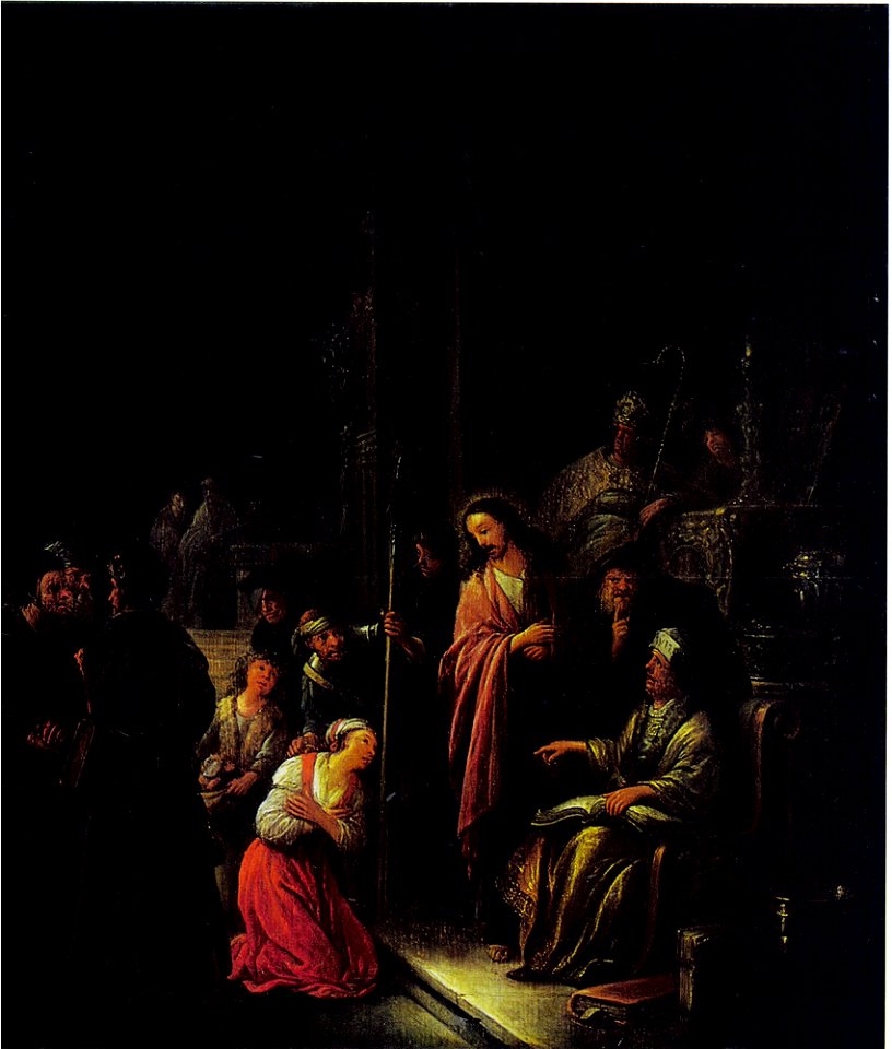 Gerrit de Wet - Christus en de overspelige vrouw (Johannes 8-3-11) - ГЭ-3101 - Hermitage Museum