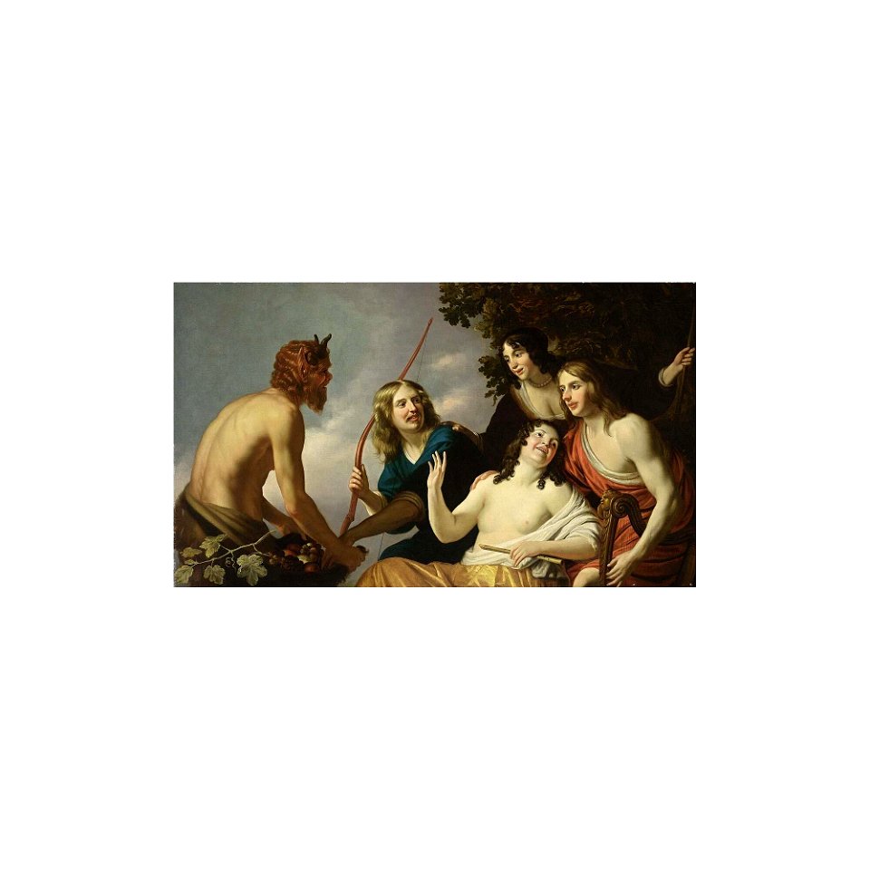 Gerrit van Honthorst and Studio - PAN PRESENTING GRAPES TO A PARTY OF YOUNG MEN AND WOMEN, lot.36