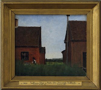 Elias Erdtman - Scene from Lommaryd, Småland - NM 3967 - Nationalmuseum