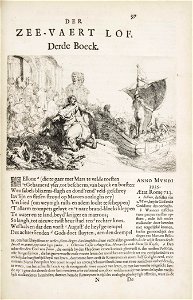Elias Herckmans, Der Zee-vaert lof, 1634, etched book illustration by Rembrandt van Rijn