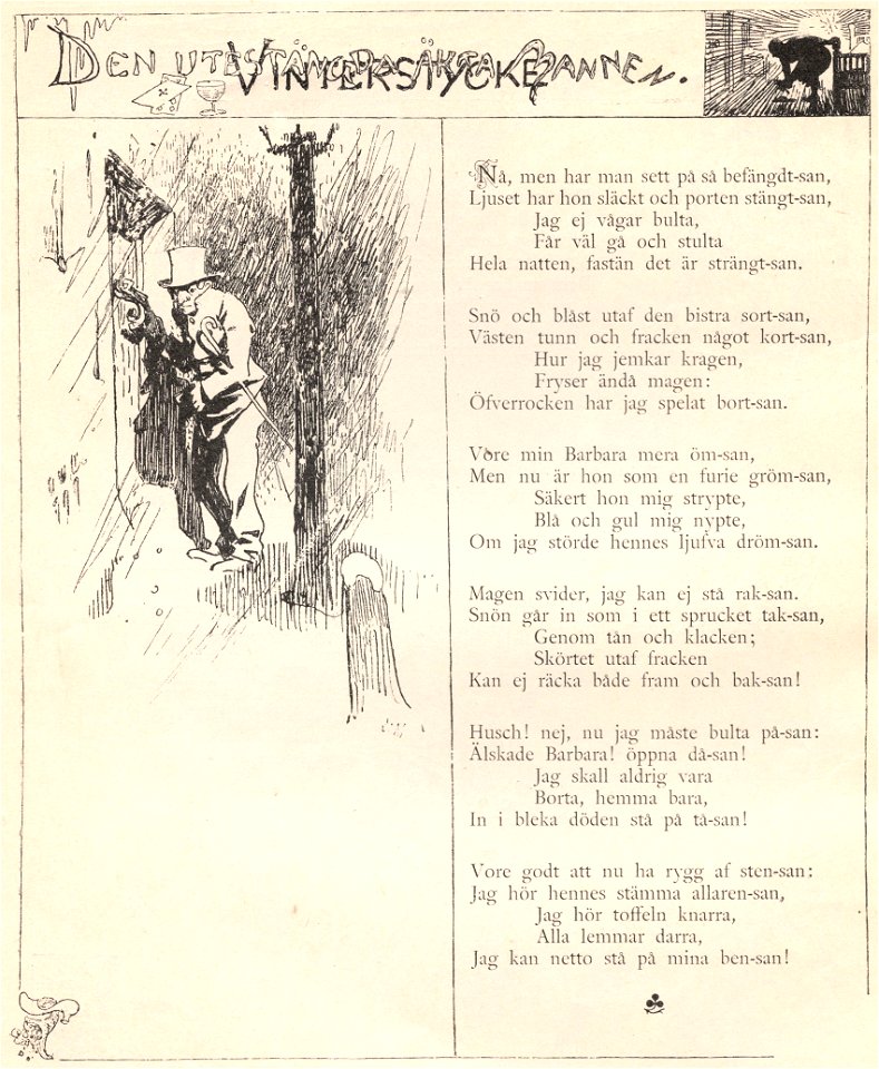 Elias Sehlstedt Den utestängda äkta mannen Ill av Carl Larsson