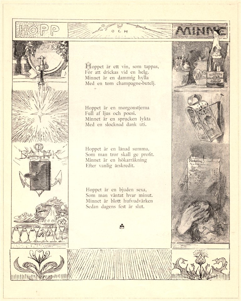 Elias Sehlstedt Hopp och minne Ill av Carl Larsson