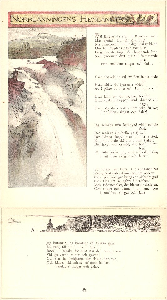 Elias Sehlstedt Norrlänningens Hemlängtan Ill av Carl Larsson