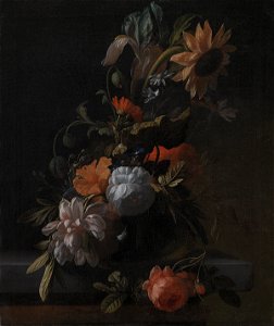 Elias van den Broeck - A Bowl of Flowers - KMSst217 - Statens Museum for Kunst. Free illustration for personal and commercial use.