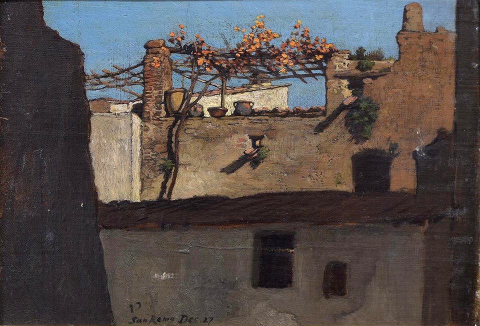 Elihu Vedder - San Remo Terrazza - 1955.28.1 - Reading Public Museum