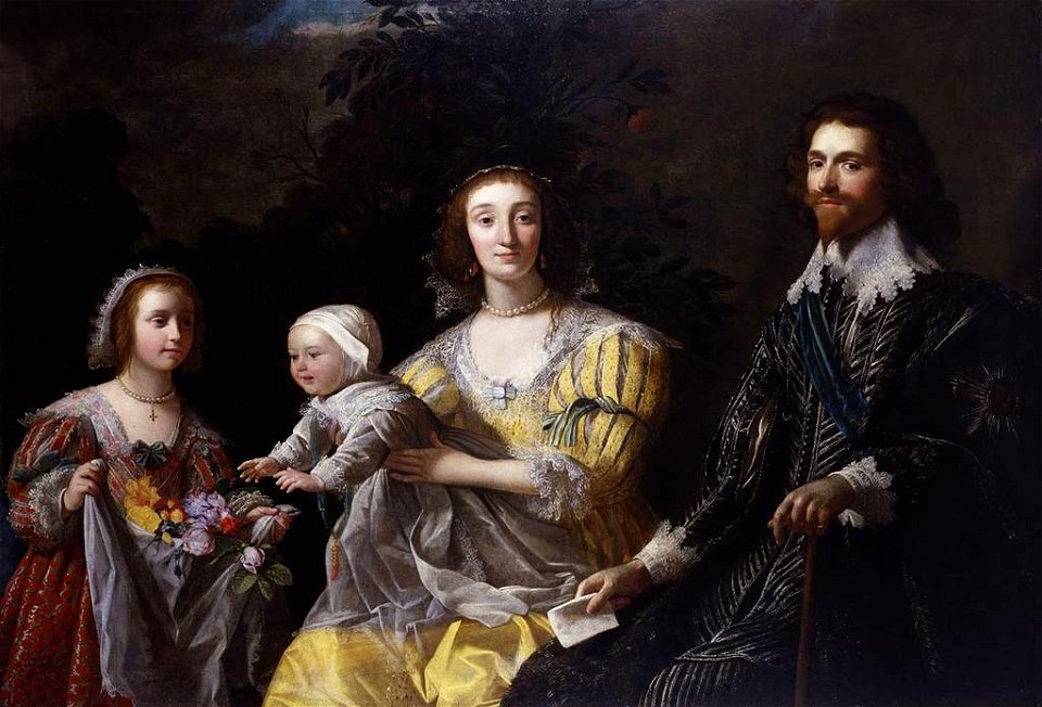 Gerrit van Honthorst (Utrecht 1590-1656) - George Villiers, 1st Duke of Buckingham (1592-1628) with his Family - RCIN 406553 - Royal Collection