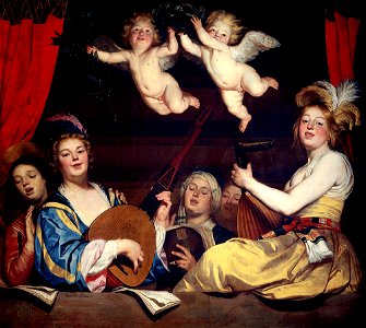 Gerrit van Honthorst - Het Concert. Free illustration for personal and commercial use.