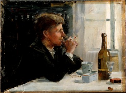 Elin Danielson-Gambogi - Seated Man at the Table - A IV 3609 - Finnish National Gallery
