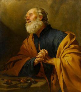 Gerrit van Honthorst Saint Peter Penitent. Free illustration for personal and commercial use.