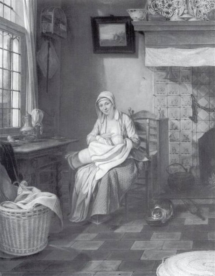 Gerrit Zegelaar - Interieur met vrouw die haar kind borstvoeding geeft - 644 - Städel Museum