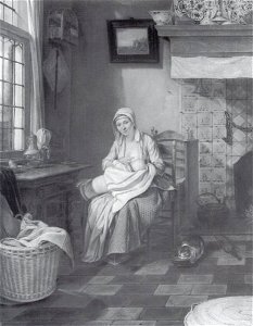 Gerrit Zegelaar - Interieur met vrouw die haar kind borstvoeding geeft - 644 - Städel Museum